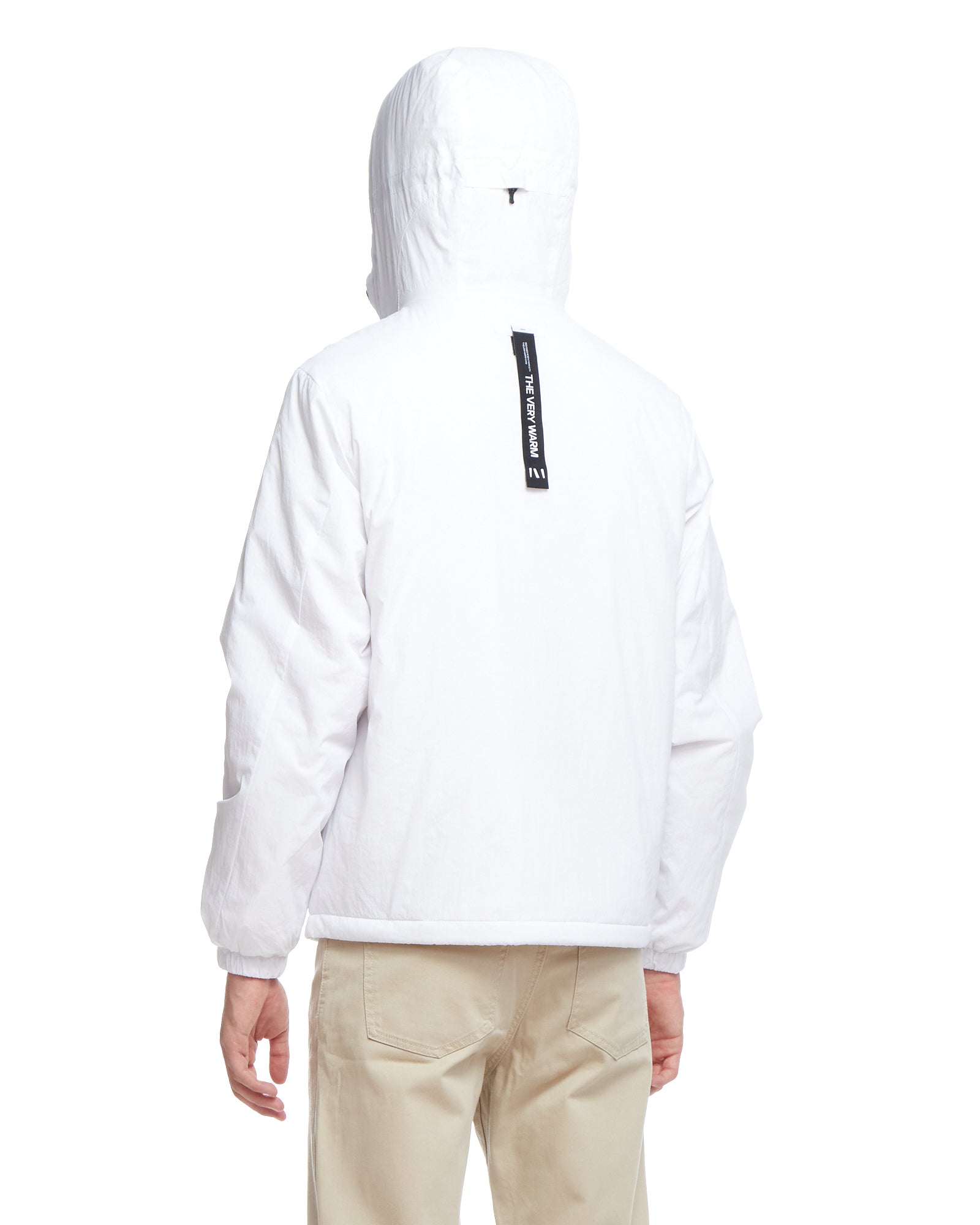 Filled Unisex Light Hooded Jacket - White Unisex Light Hooded Jacket - White