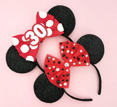 Minnie mouse ears 30th birthday disney ears ideas 