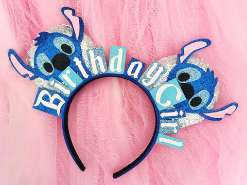 Lilo and stitch birthday headband stitch fan disney birthday trip accessories lubyandlola