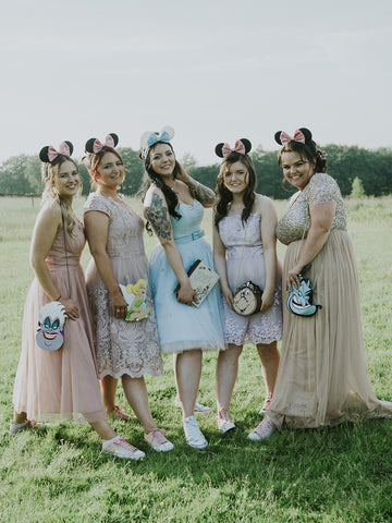 disney wedding inspiration bridesmaids photo goals minnie ears