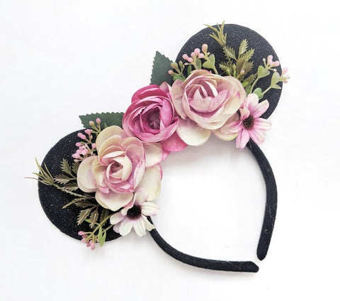 flower crown minnie mouse ears