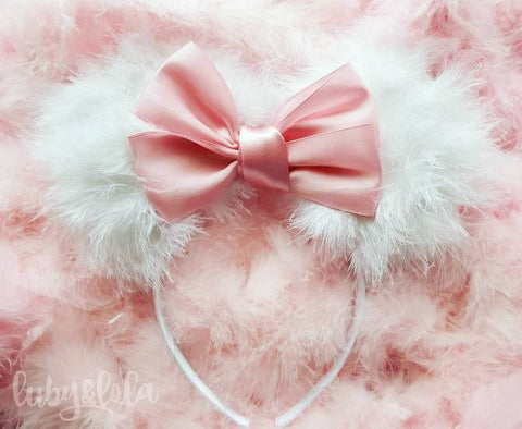 cute fluffy marie aristocats minnie mouse ears by lubyandlola