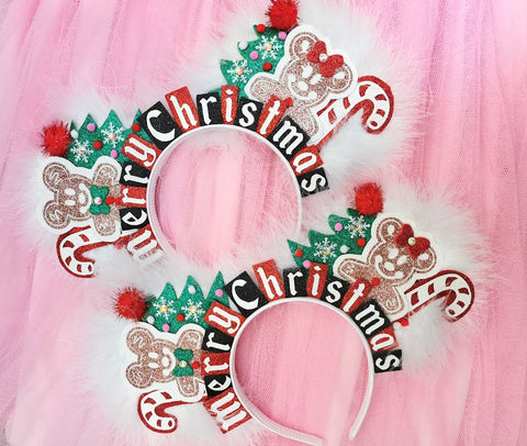 mickey and minnie christmas headband lubyandlola