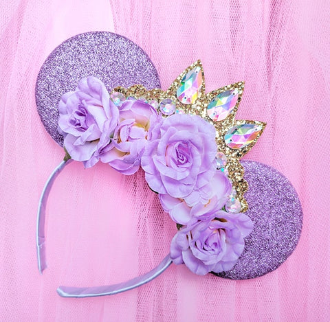 floral rapunzel crown