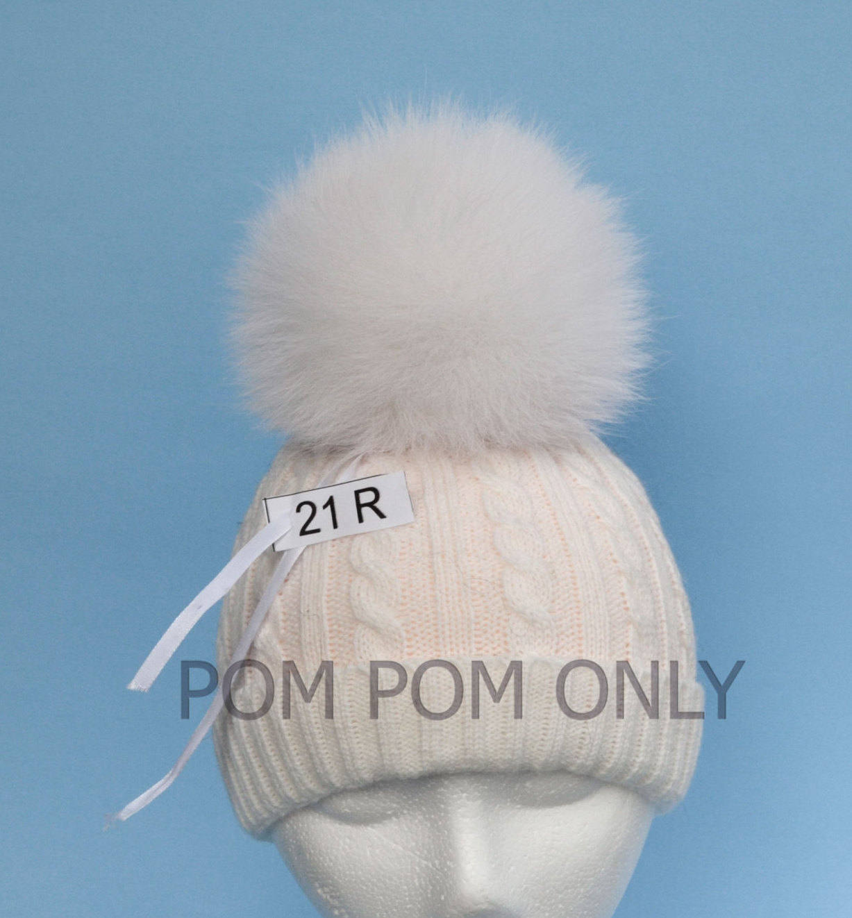 6 5 Super Thick Pompom White Pom Pom Fox Pom Pom Large Fur Pom Pom Sunnybunnycrochet