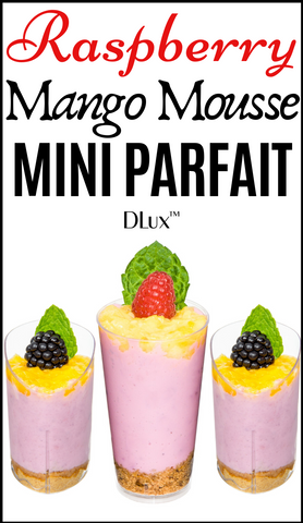 raspberry mango mousse mini parfait dessert cups