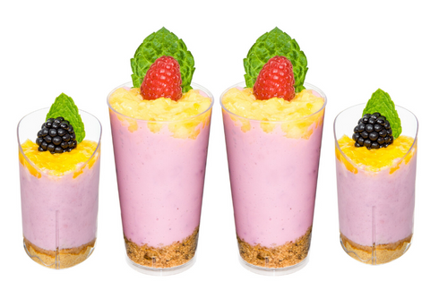 Raspberry Mango Mousse Parfait Mini Cups