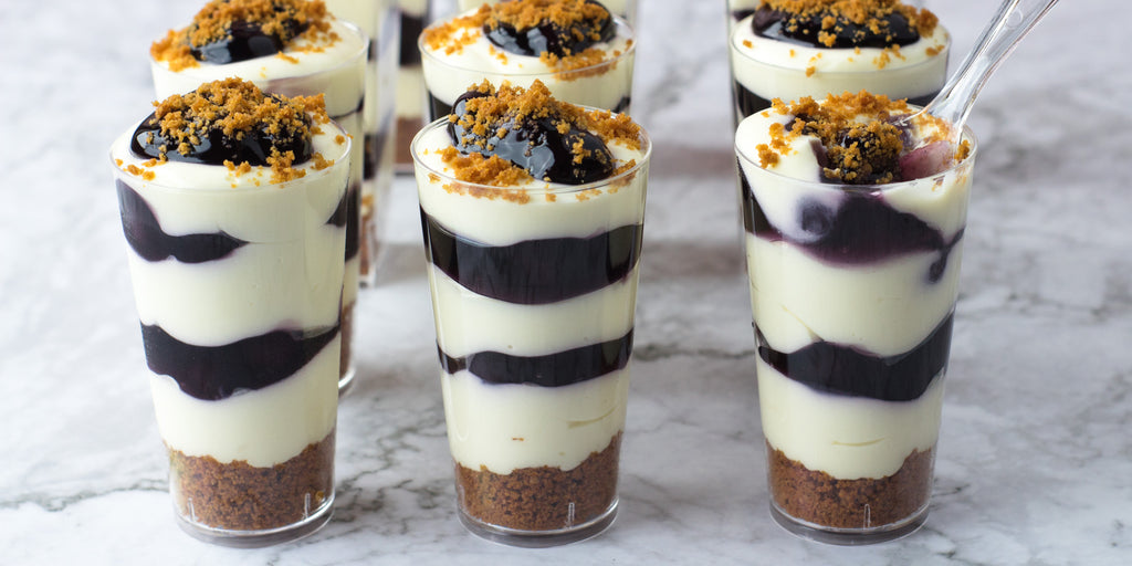 No-Bake Blueberry Cheesecake Shooters