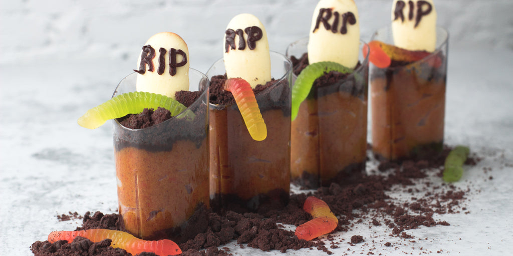 DLux Mini Dessert Cups Halloween Graveyard Pumpkin Cups
