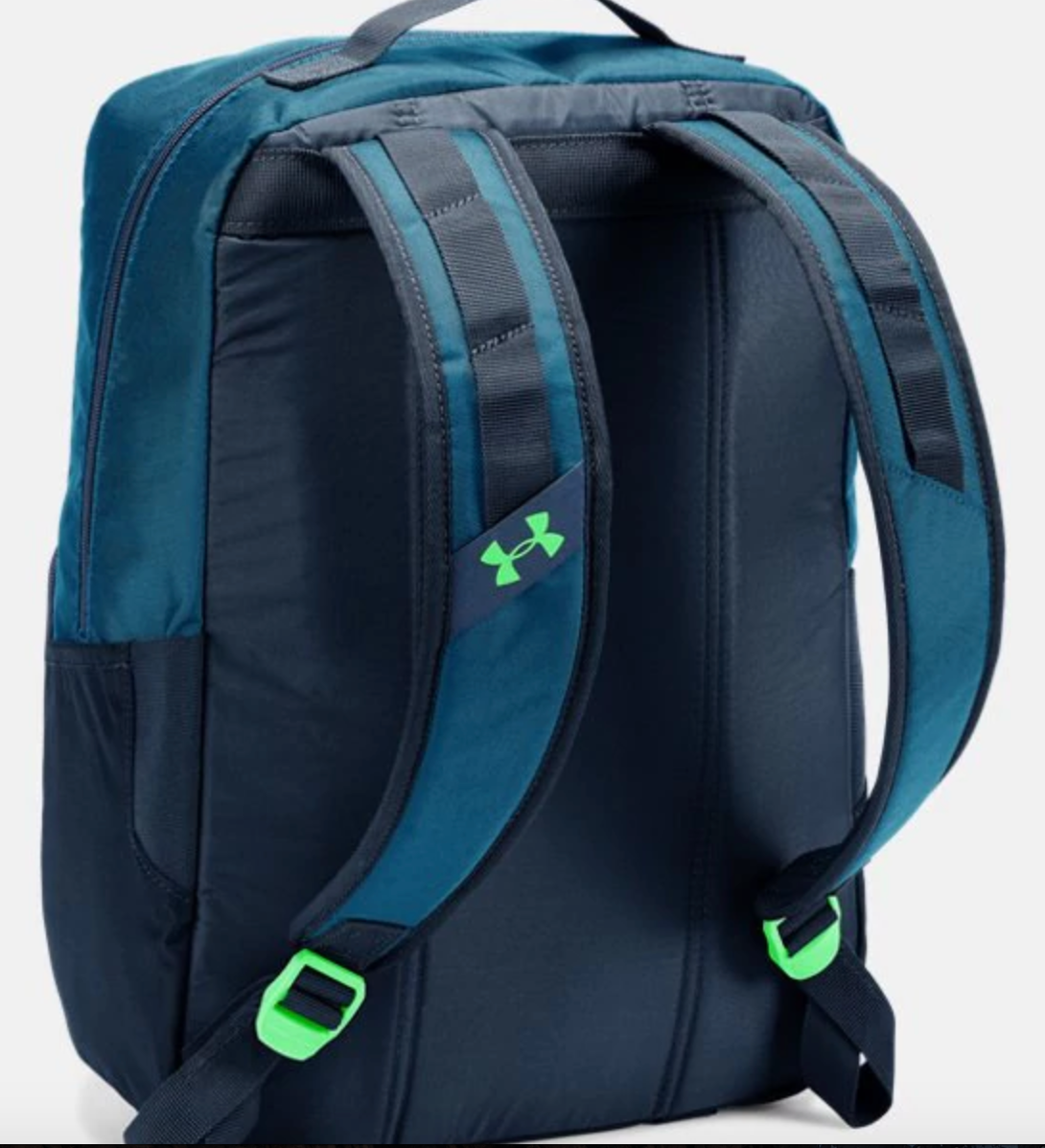 neon green under armour backpack