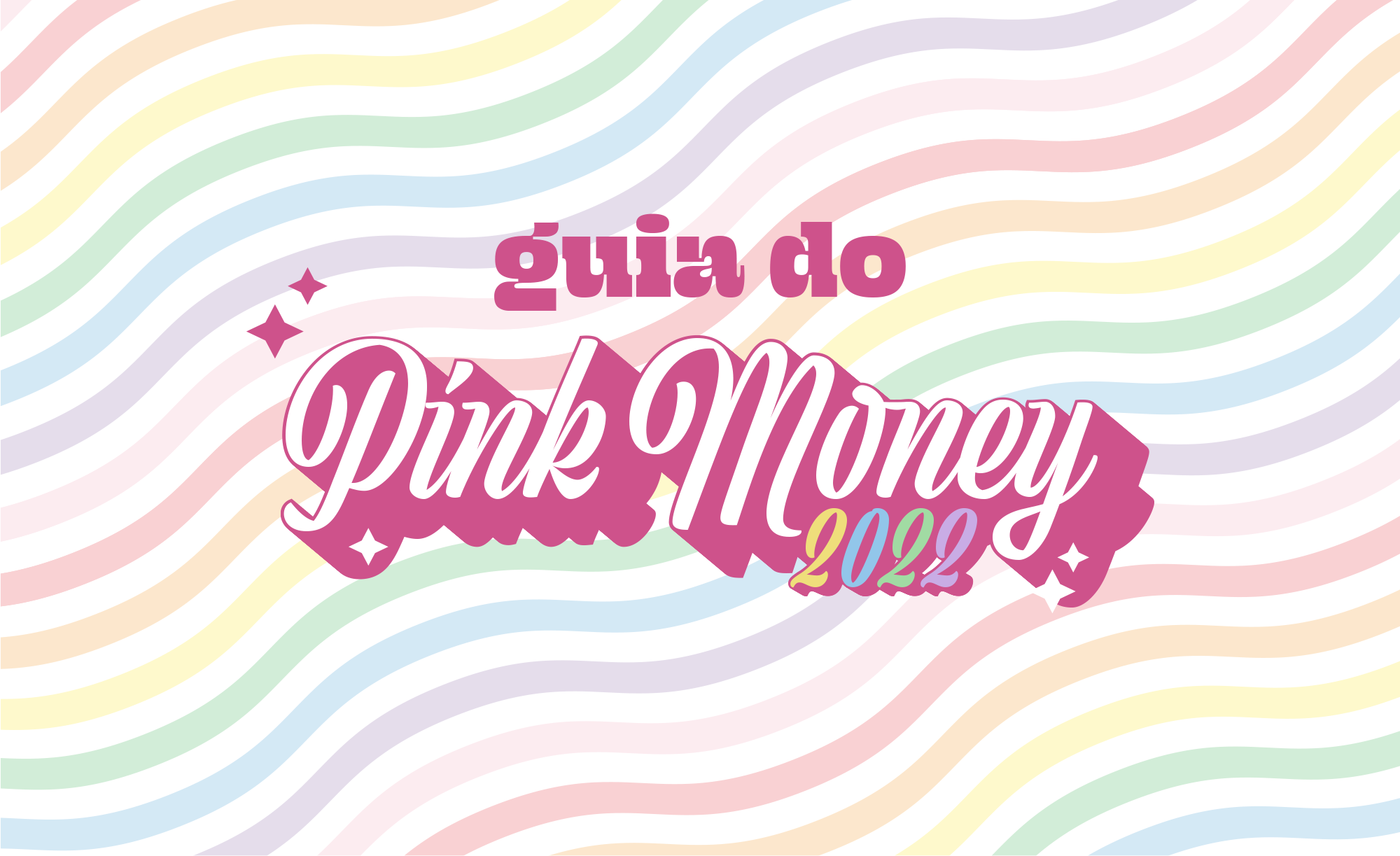 Ilustração. Dia do orgulho. Logo do Guia do Pink Money pantynova