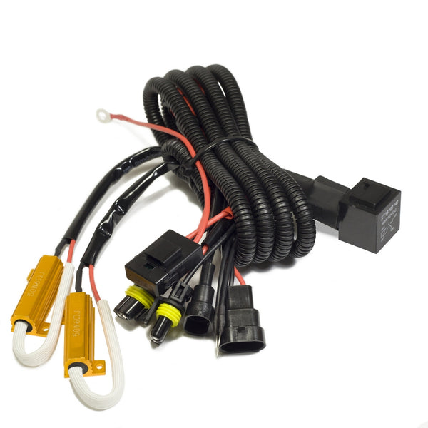Xenon Kit | Single Beam Relay Wiring Harness with Resistors