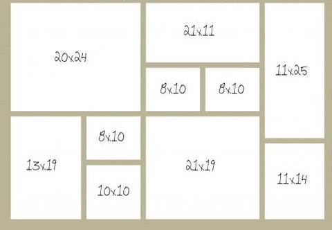 montage frame sizes