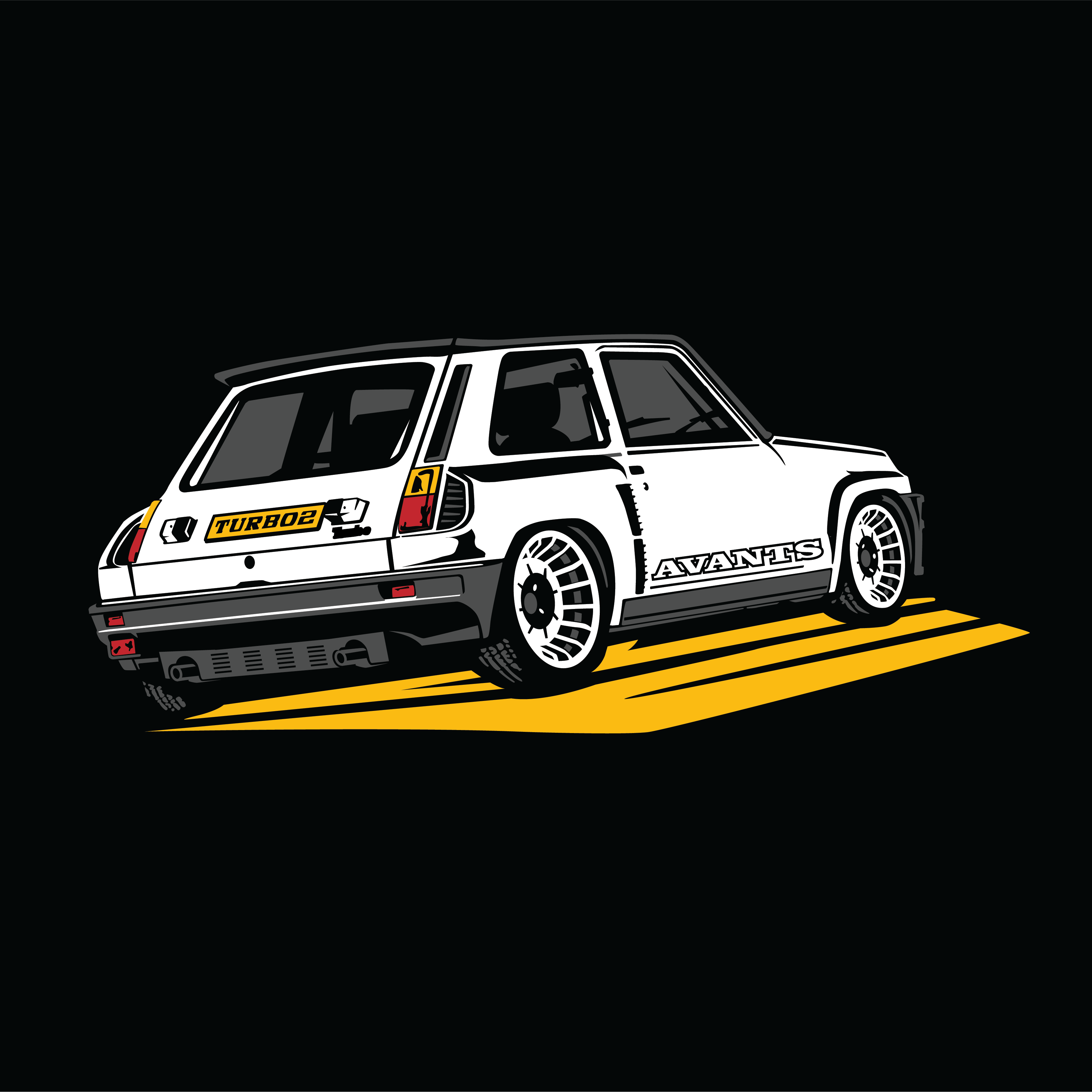 AirPods case - Renault 5 Turbo — Illustrator Maker - Automotive Artist