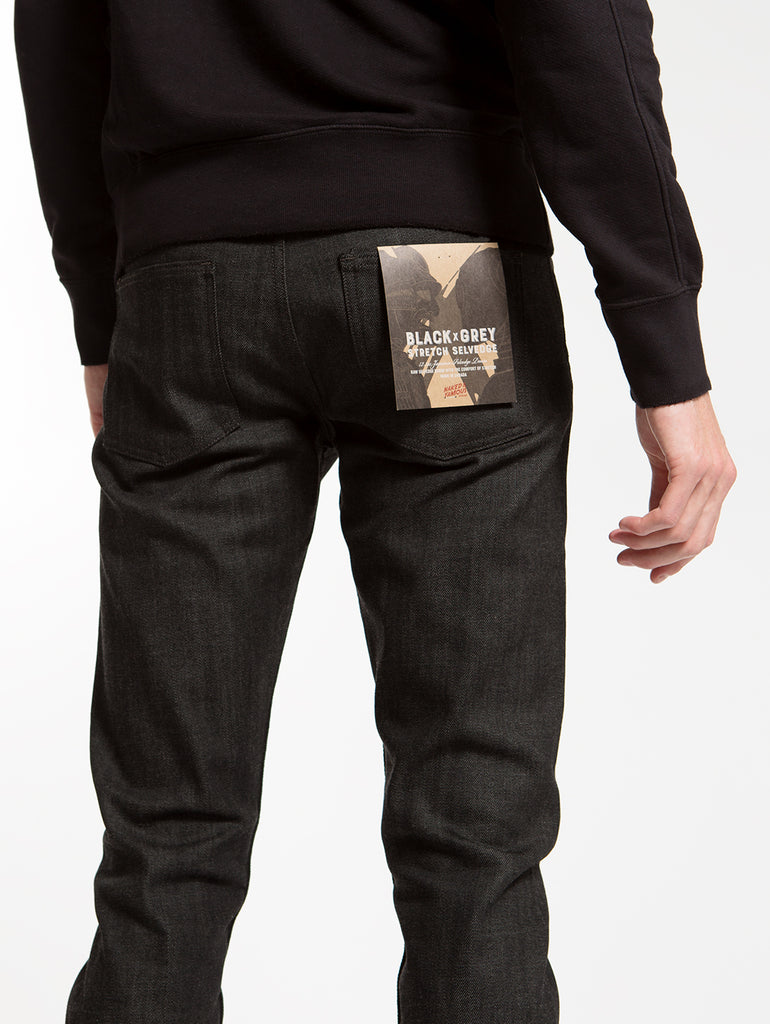 black x grey stretch selvedge