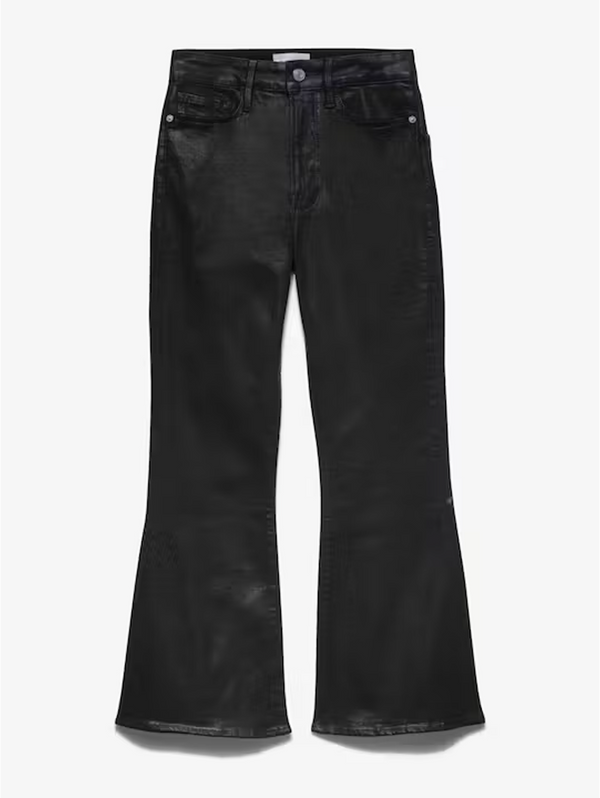 Le High Flare Sateen Jean - Noir