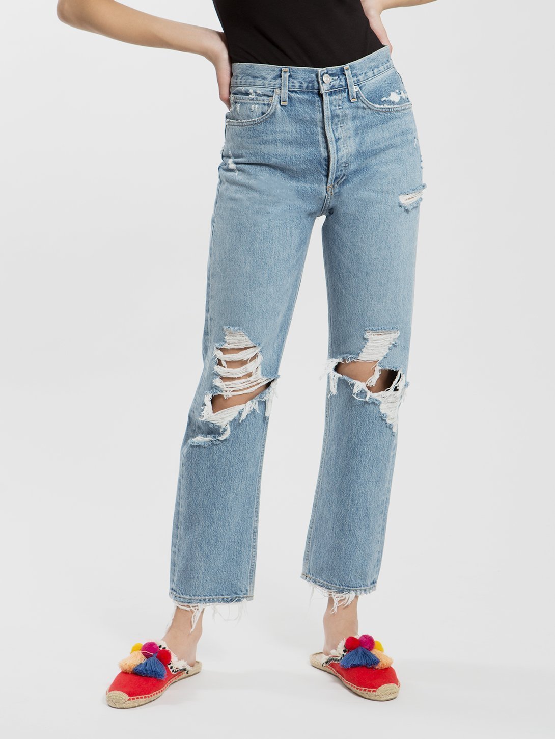 mid rise loose jeans