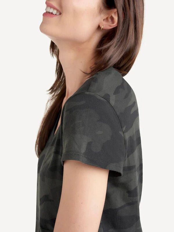 SPLENDID MILLS | Abbie Camo Crew Tee - Olive | Over the Rainbow Canada OLIVE / M