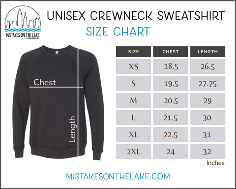 SIZE CHARTS | Mistakes on the Lake