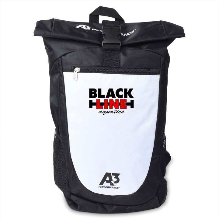 NEW! Blackline Aquatics Roll Top Backpack w/ logo