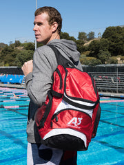 A3 Performance Backpack - over the shoulder of swimmer
