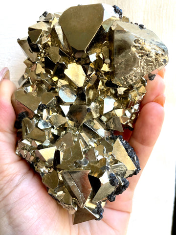 crystals-of-the-climate-pyrite-crystal-quartz-and-canary