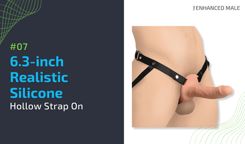 6.3-inch Realistic Light Skin Silicone Hollow Strap On for Men