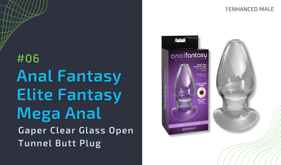 Anal Fantasy Elite Fantasy Mega Anal Gaper Clear Glass Open Tunnel Butt Plug