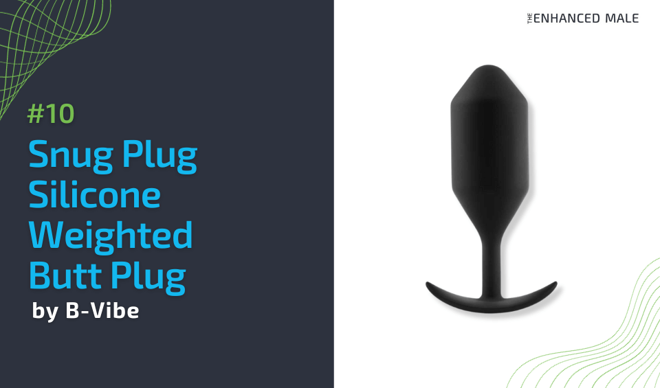 B-Vibe Snug Plug Silicone Weighted Black Butt Plug