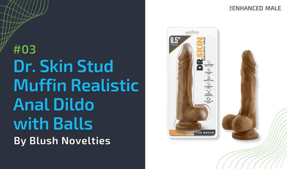 Dr. Skin Stud Muffin Realistic Anal Dildo with Balls