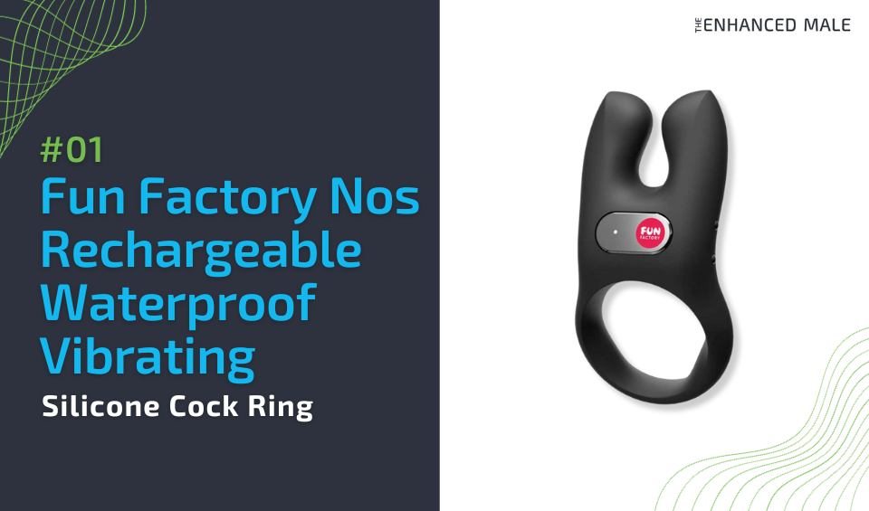 Fun Factory NOS Rechargeable Waterproof Vibrating Silicone Cock Ring