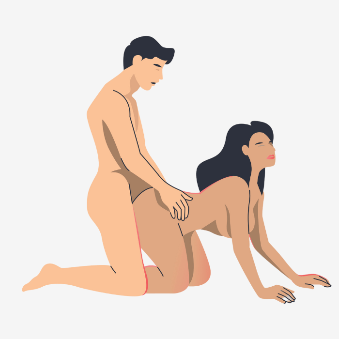 Illustration of the Doggy Style Sex Position