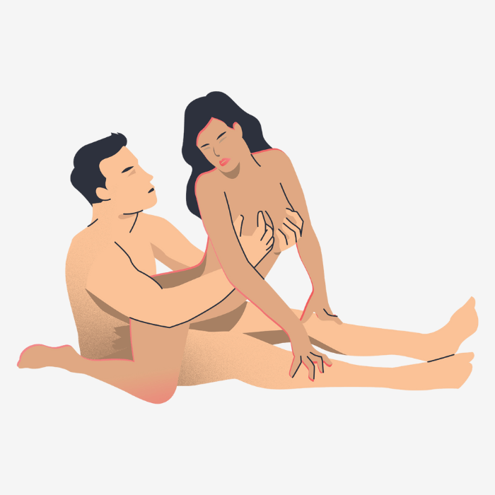 Illustration of the Reverse Cowgirl Sex Position