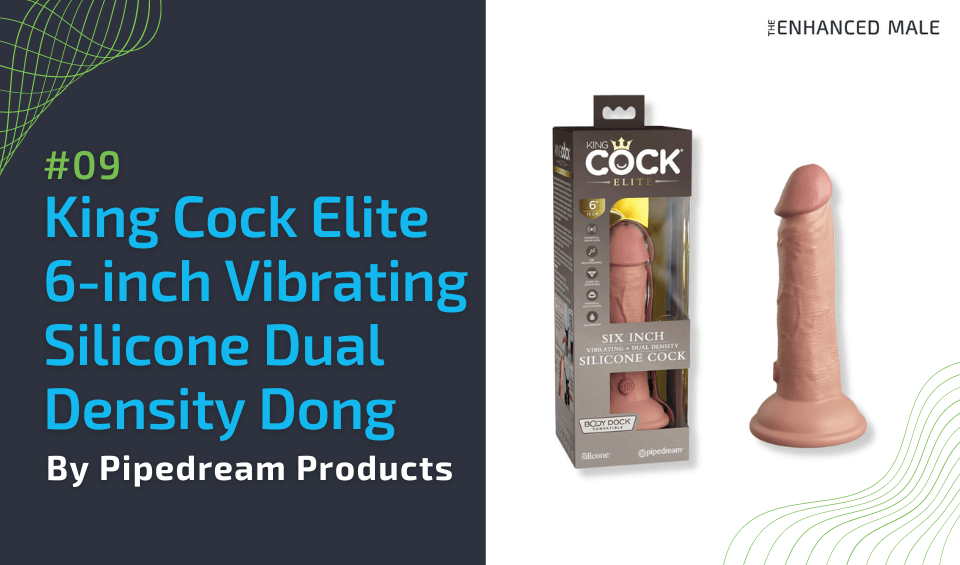 King Cock Elite 6-inch Vibrating Silicone Dual Density Dong