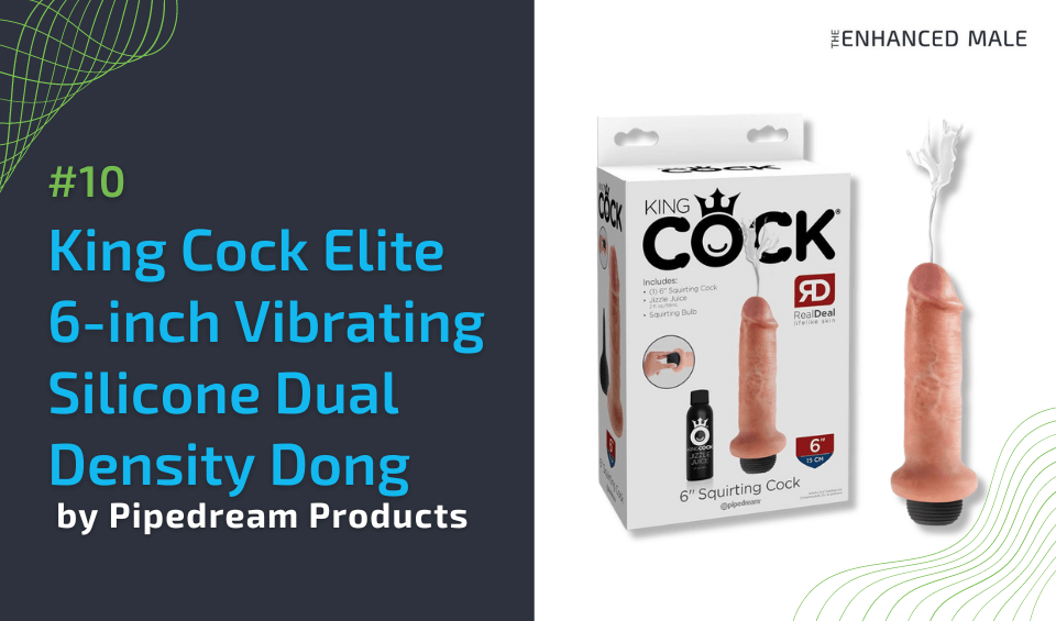 King Cock Elite 6-inch Vibrating Silicone Dual Density Dong by Pipedream Products