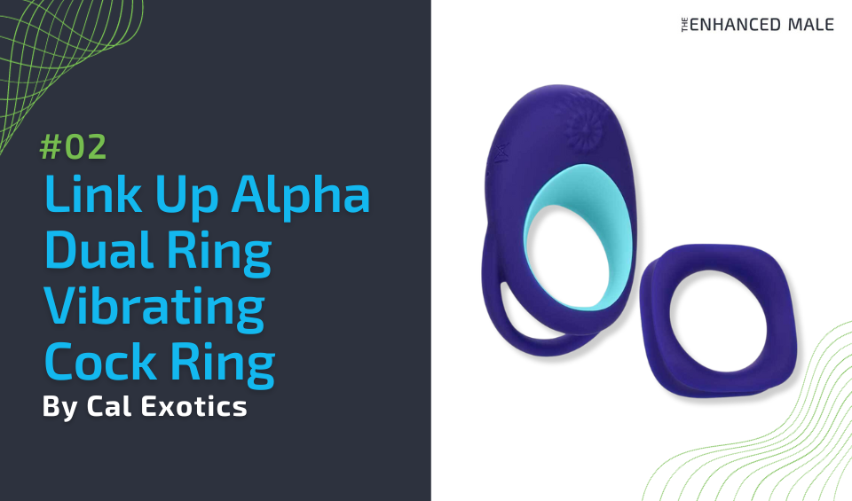 Link Up Alpha Dual Ring Vibrating Cock Ring by Cal Exotics