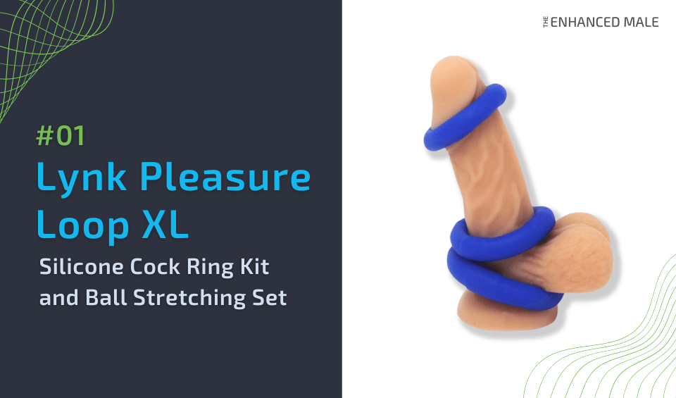 Lynk Pleasure Loop XL Silicone Cock Ring Kit and Ball Stretching Set