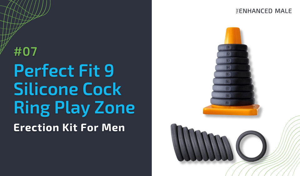 Perfect Fit 9 Silicone Cock Ring Play Zone Erection Kit For Men