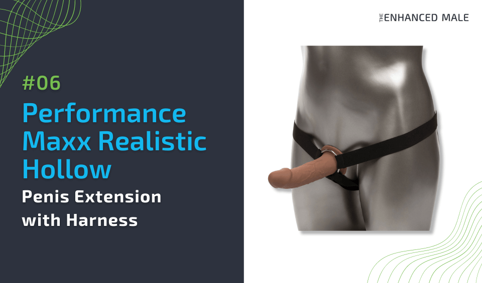 Performance Maxx Realistic Hollow Penis Extension with Harness Brown or Tan