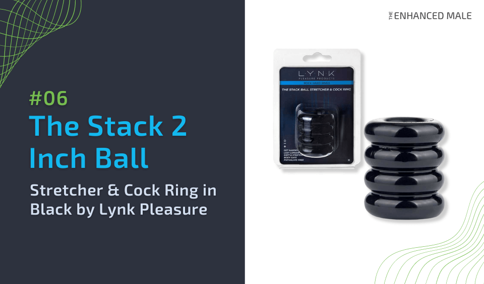 The Stack 2 Inch Ball Stretcher & Cock Ring in Black by Lynk Pleasure