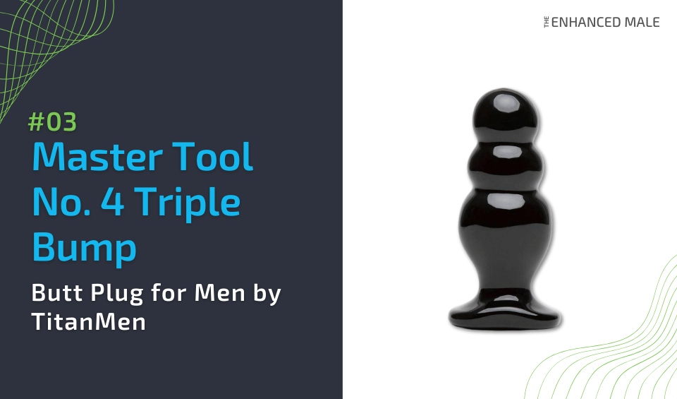 Titanmen Master Tool No. 4 Triple Bump Butt Plug for Men Black