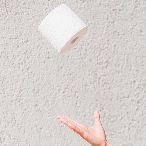 toilet paper thrown in the air