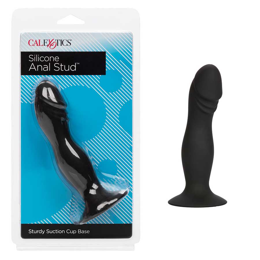 5.5 Inch Anal Stud Black Silicone Anal Dildo by Cal Exotics