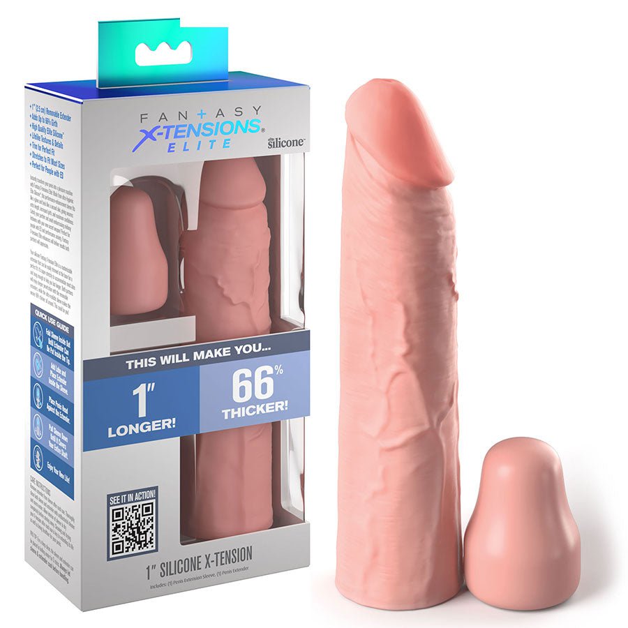 7 Inch Realistic X-Tension Silicone Penis Sleeve Light