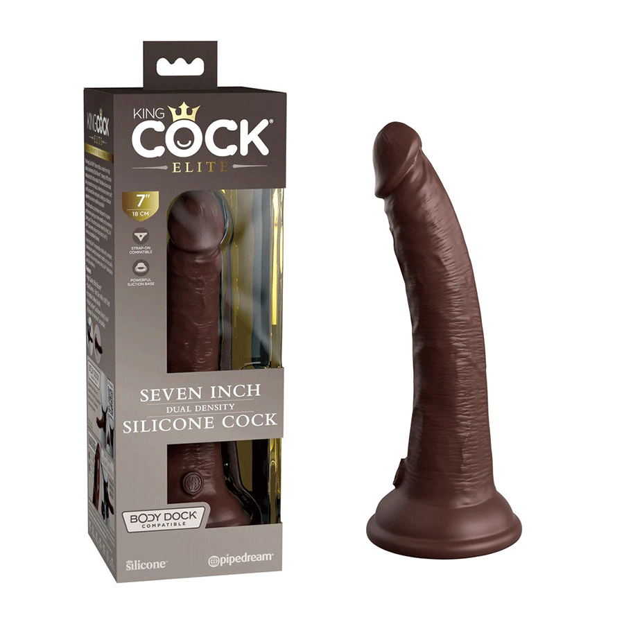 King Cock Elite 7 Inch Dual Density Silicone Dildo by Pipedream Products