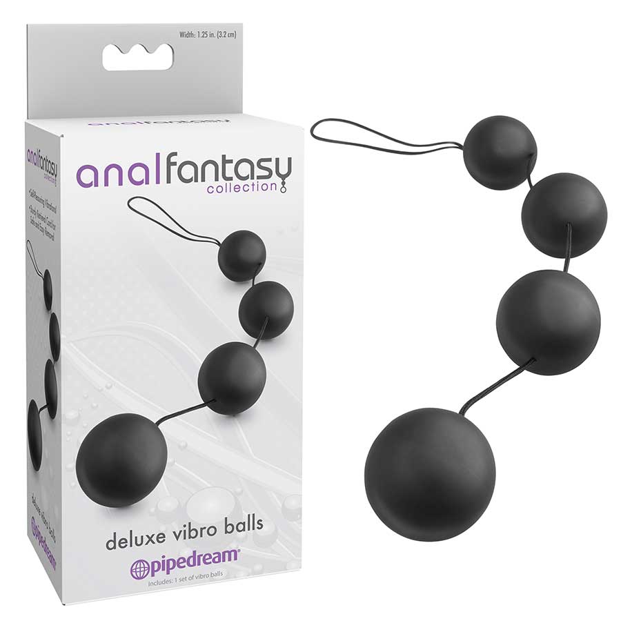 Anal Fantasy Collection Deluxe Vibro Black Anal Balls by Pipedream