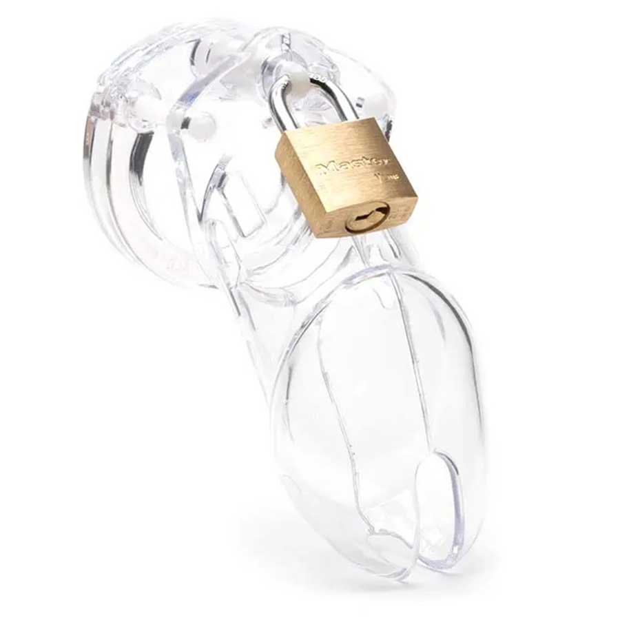 CB-6000 3.25 Inch Clear Chastity Cock Cage Kit by CB-X