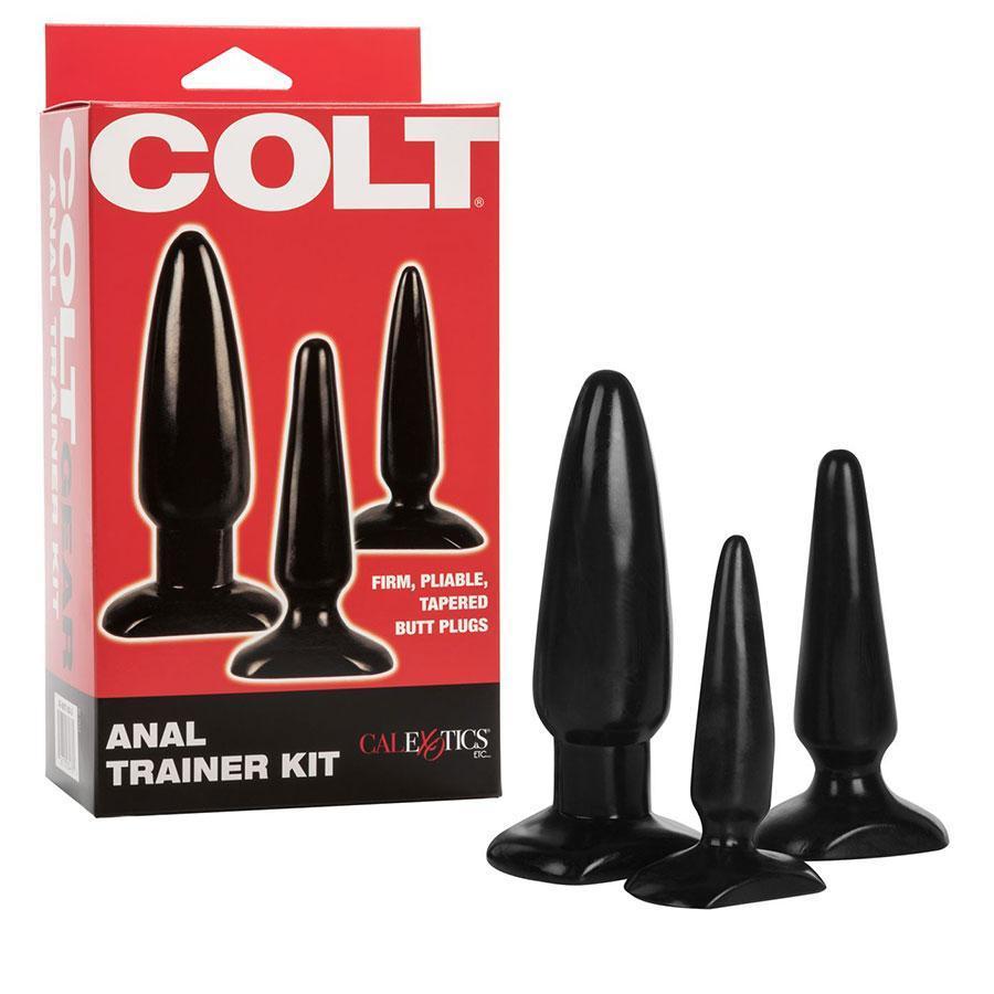 Colt Anal Trainer Kit / Set of 3 Black Butt Plugs for Men