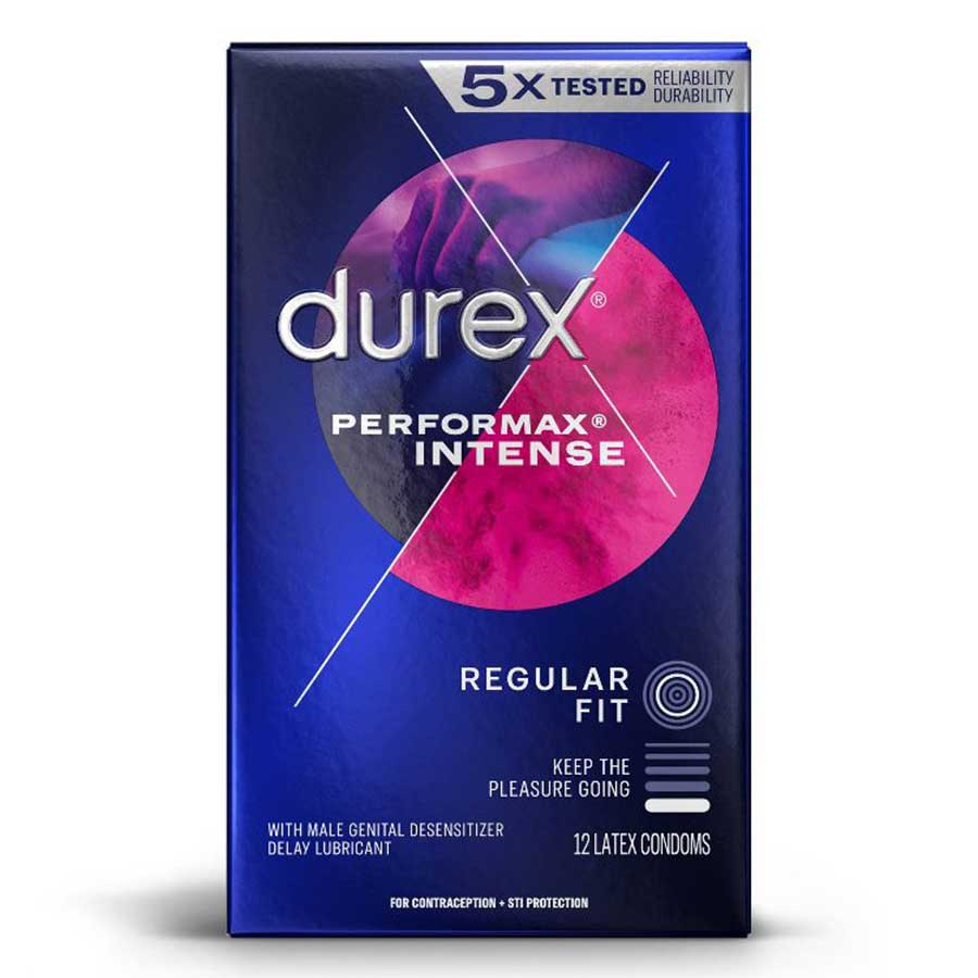 Durex Performax Intense Climax Control Condoms 12 Pack