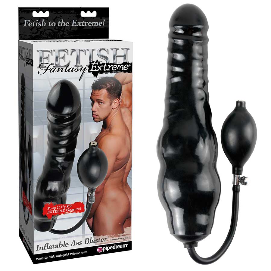 Fetish Fantasy Extreme Black Inflatable Ass Blaster Dildo by Pipedream Products